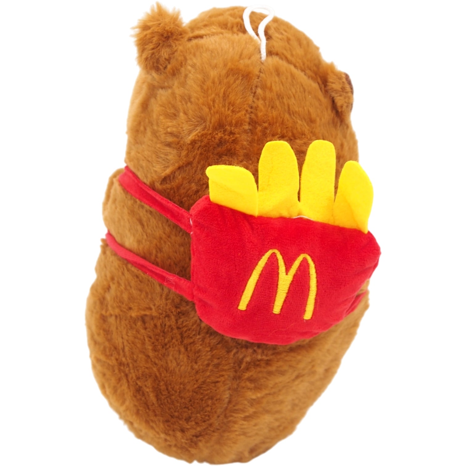 Minkštas pliušinis žaislas kapibara su bulvyčių kuprine