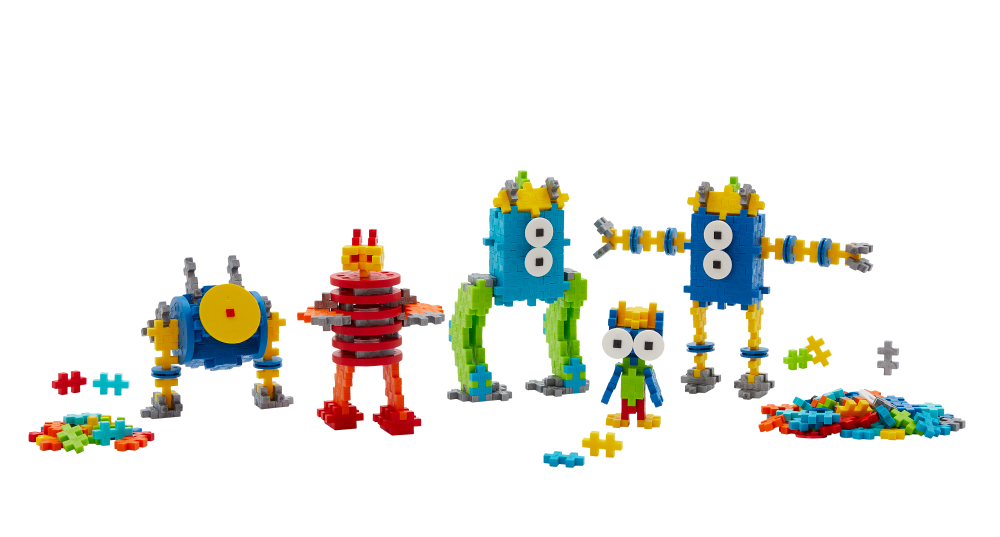 Plus Plus konstruktorius Mokausi statyti, Robotai, 250 det.