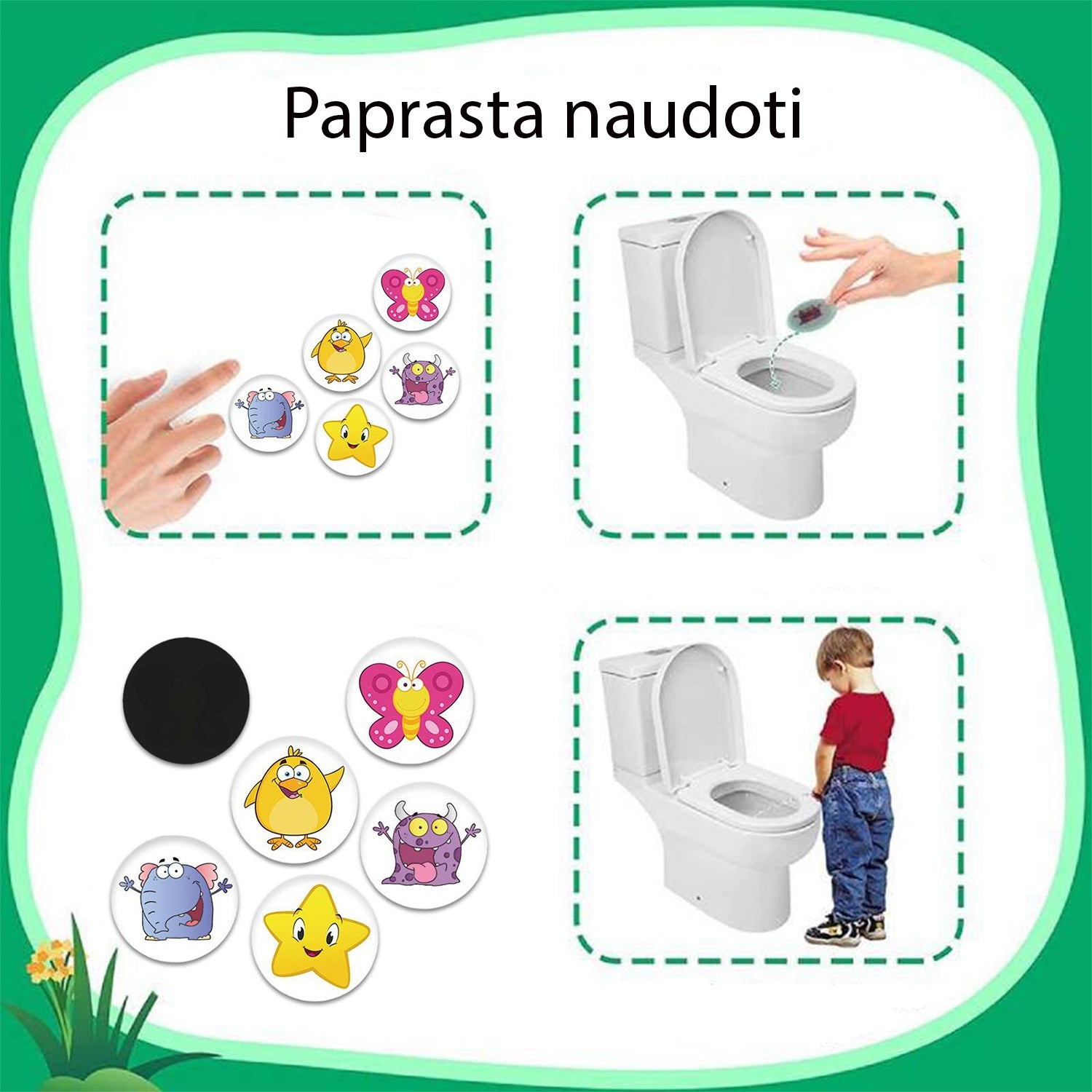 Puoduko treniruočių lipdukai, 5 vnt.