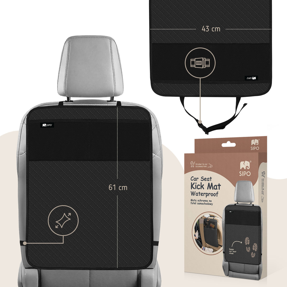 SIPO apsauga auto sėdynėms SCA-05