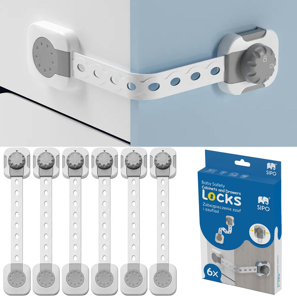 SIPO apsauga smart lock stalčiams durelėms 6 vnt SBS-214
