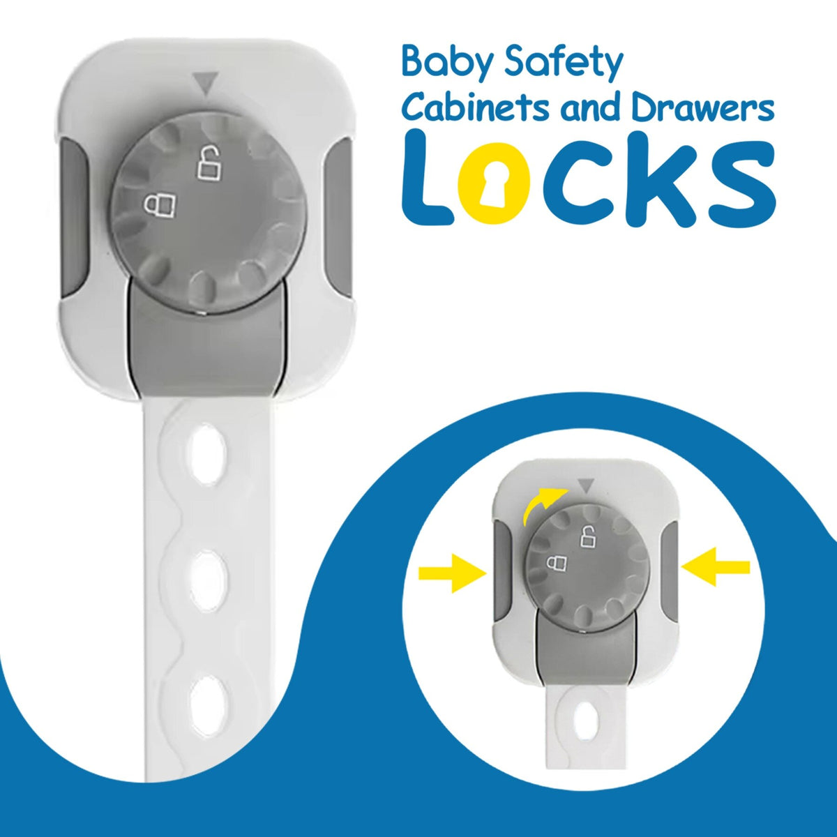 SIPO apsauga smart lock stalčiams durelėms 6 vnt SBS-214