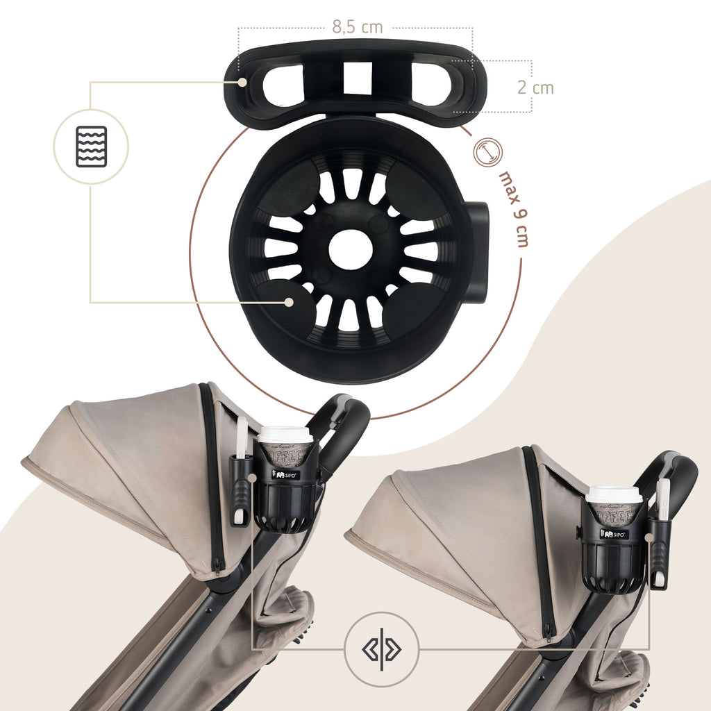 SIPO laikiklis puodelio telefono vežimėliui SCA-03