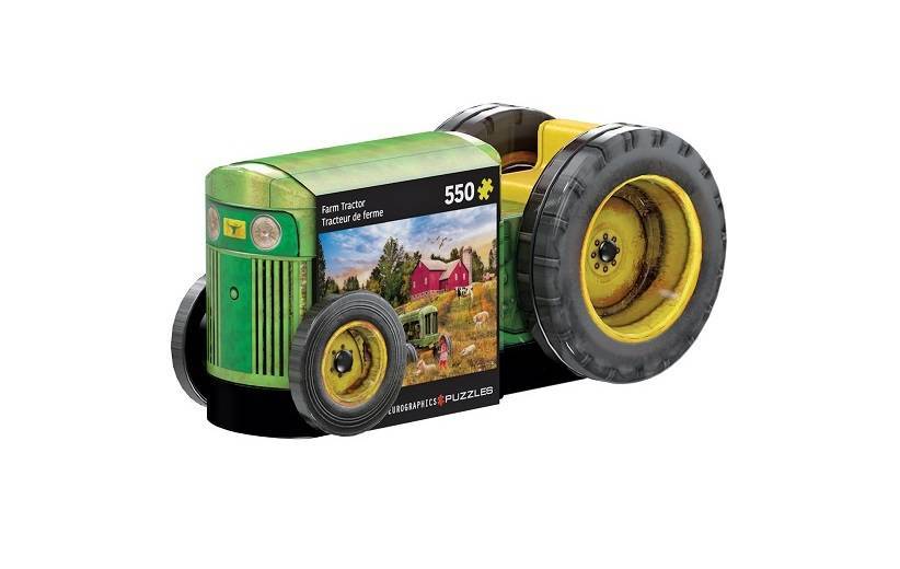 Dėlionė metalinėje dėžutėje Senas traktorius 550d.
