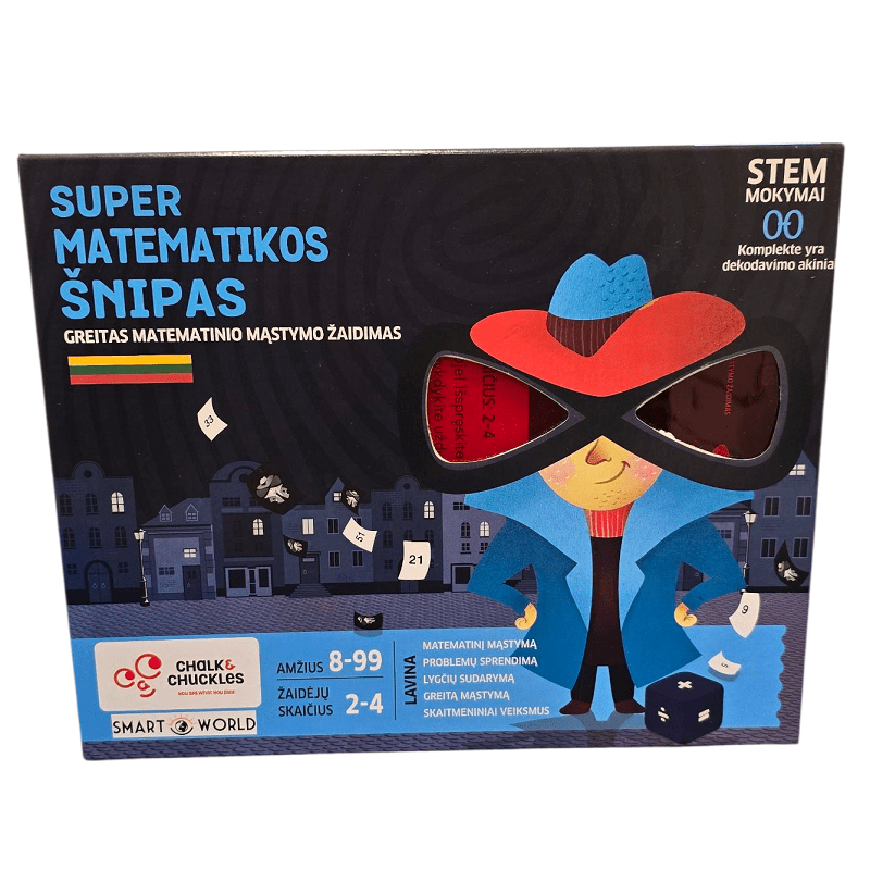 Stalo žaidimas Super matematikos šnipas lietuvių kalba 2-4 žaidėjai