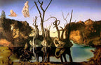Dėlionė Gulbės, atspindinčios dramblius Salvador Dali 1000d.