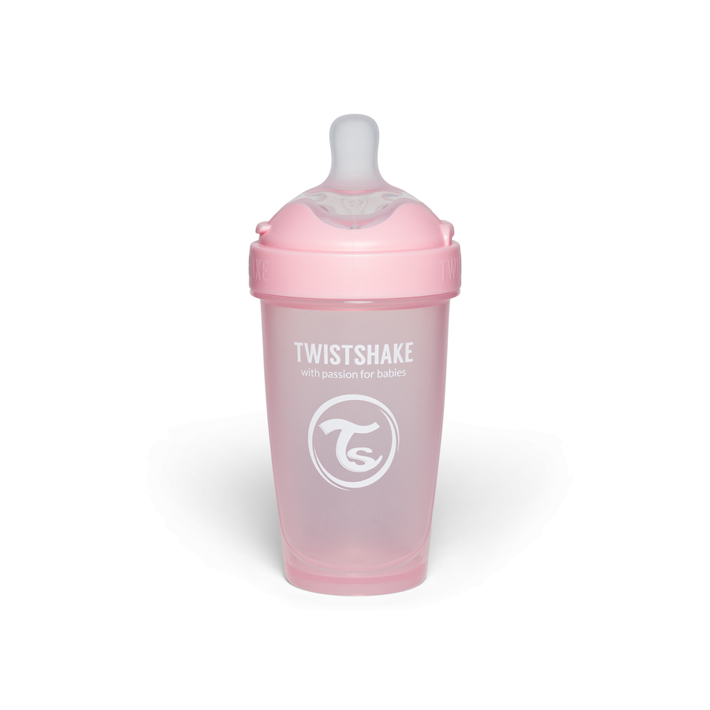 Twistshake buteliukas antikolikinis Pro Double 260ml rožinis 79024