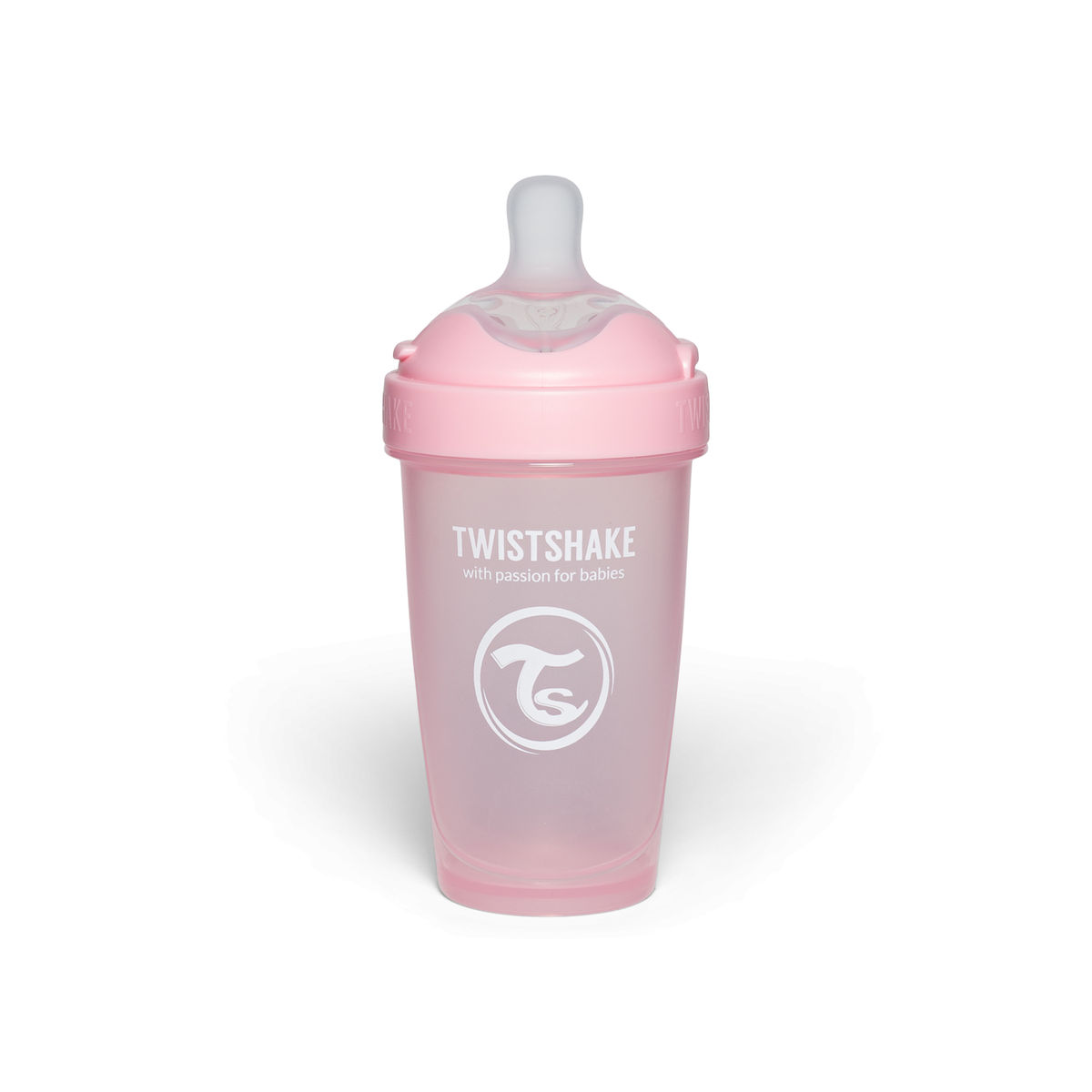Twistshake buteliukas antikolikinis Pro Double 260ml rožinis 79024
