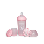 Twistshake buteliukas antikolikinis Pro Double 330ml rožinis 79040