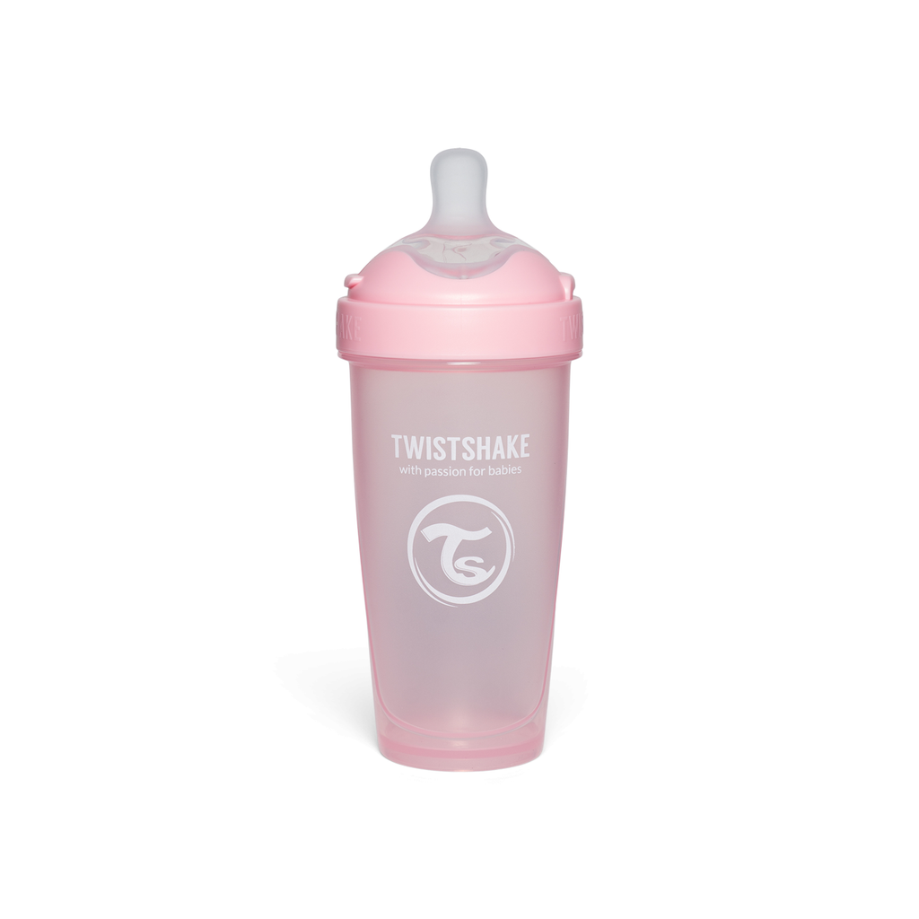 Twistshake buteliukas antikolikinis Pro Double 330ml rožinis 79040