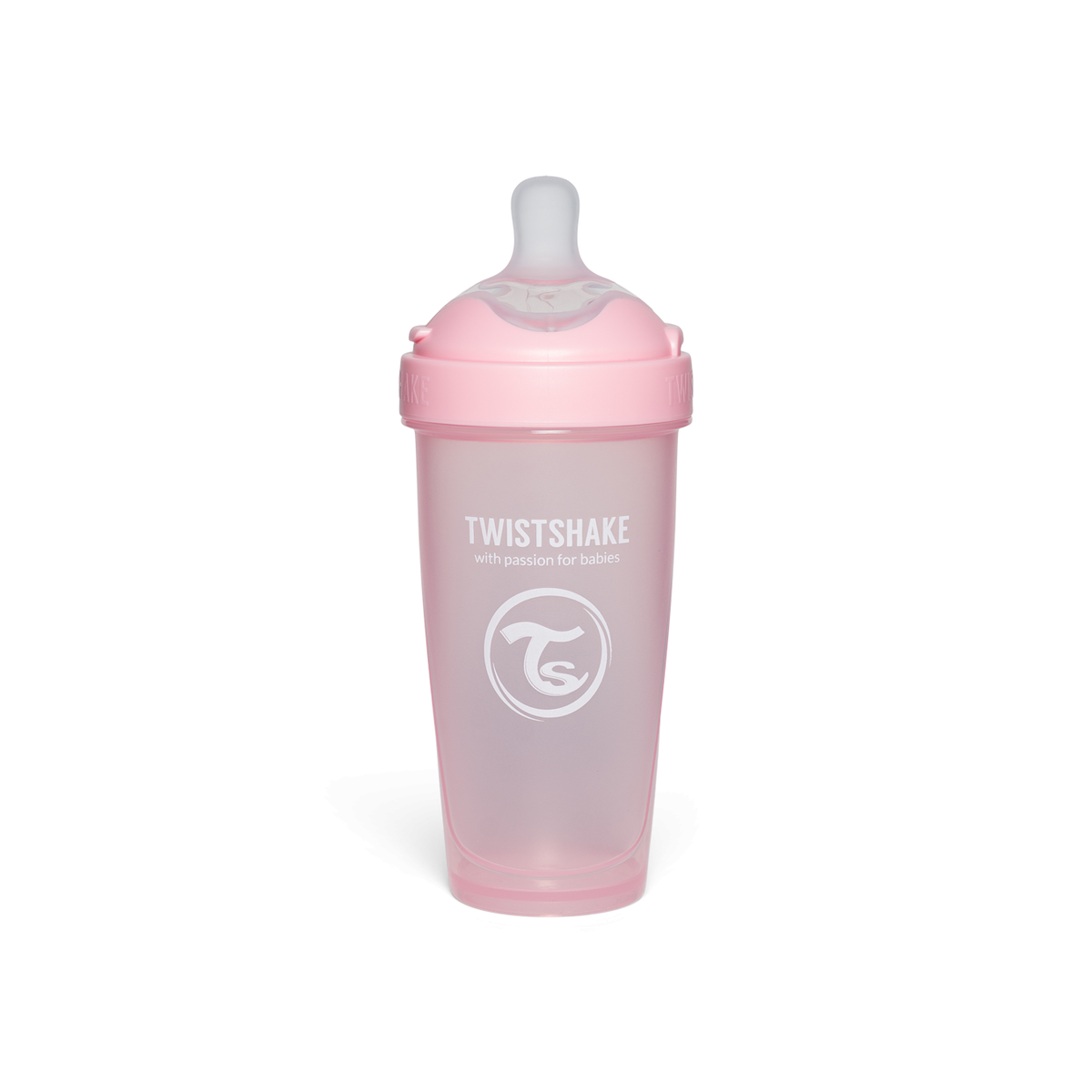 Twistshake buteliukas antikolikinis Pro Double 330ml rožinis 79040