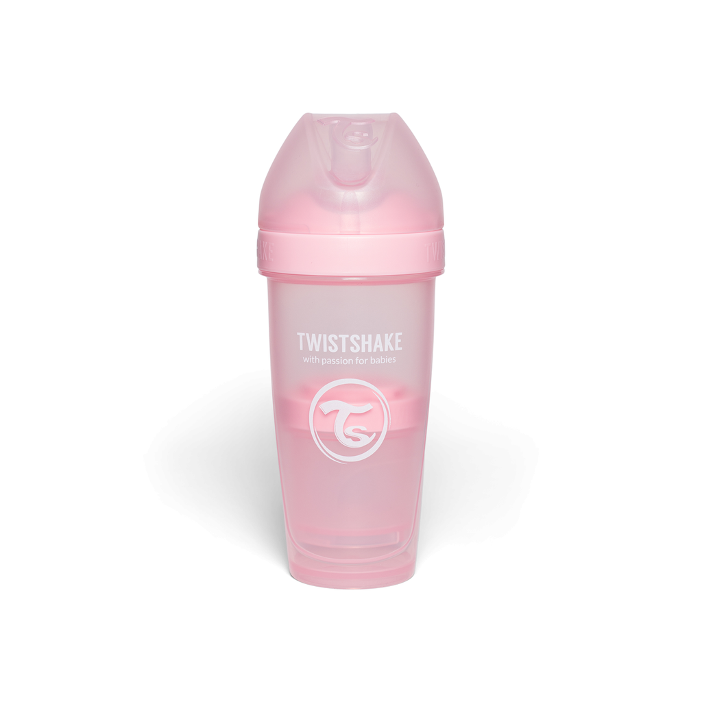 Twistshake buteliukas antikolikinis Pro Double 330ml rožinis 79040