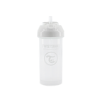 Twistshake buteliukas su šiaudeliu 360 ml nuo 6mėn baltas 78592