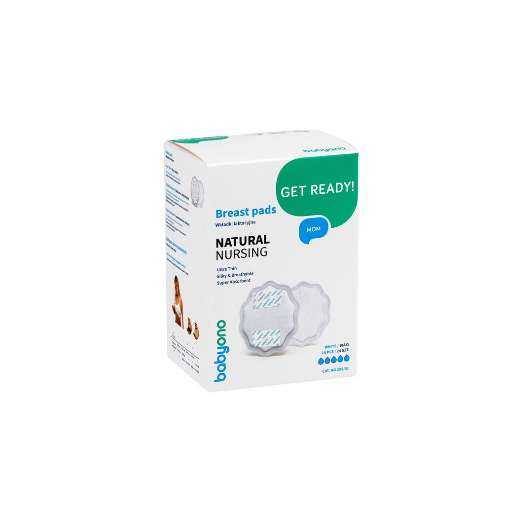 Babyono vienkartiniai įklotai į liemenėlę Natural Nursing balti, 24 vnt., 298/01