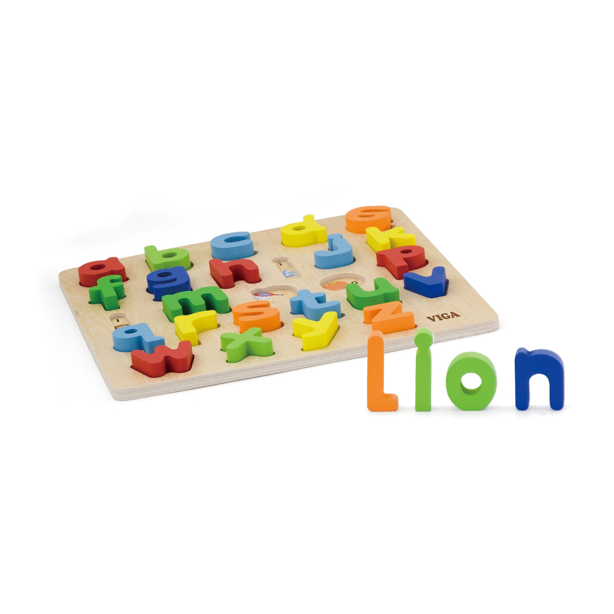 VIGA medinė dėlionė raidės 18M+ 50125