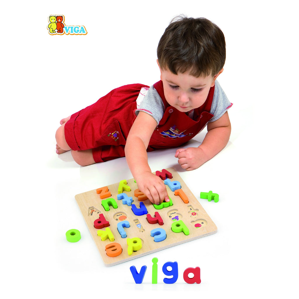 VIGA medinė dėlionė raidės 18M+ 50125