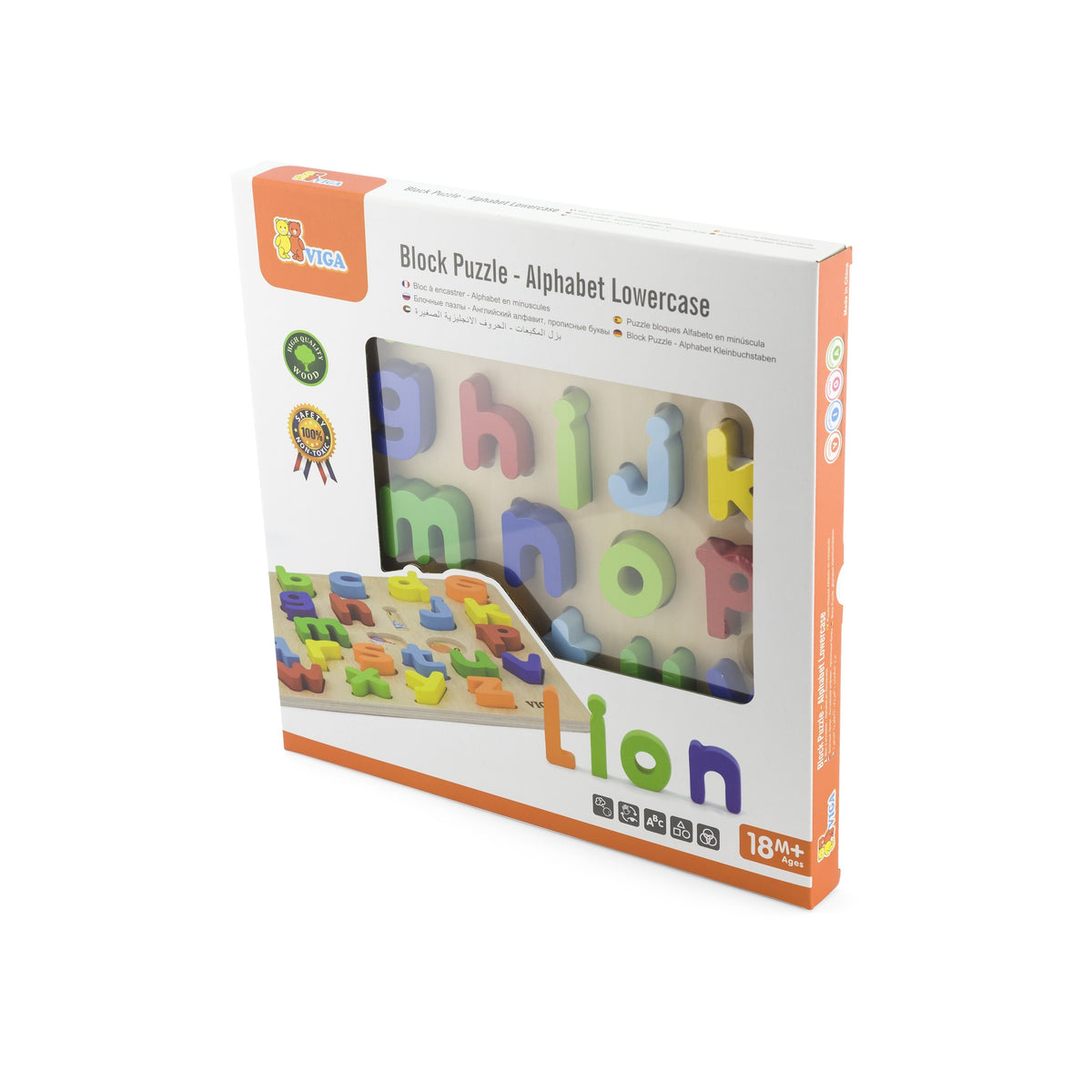 VIGA medinė dėlionė raidės 18M+ 50125