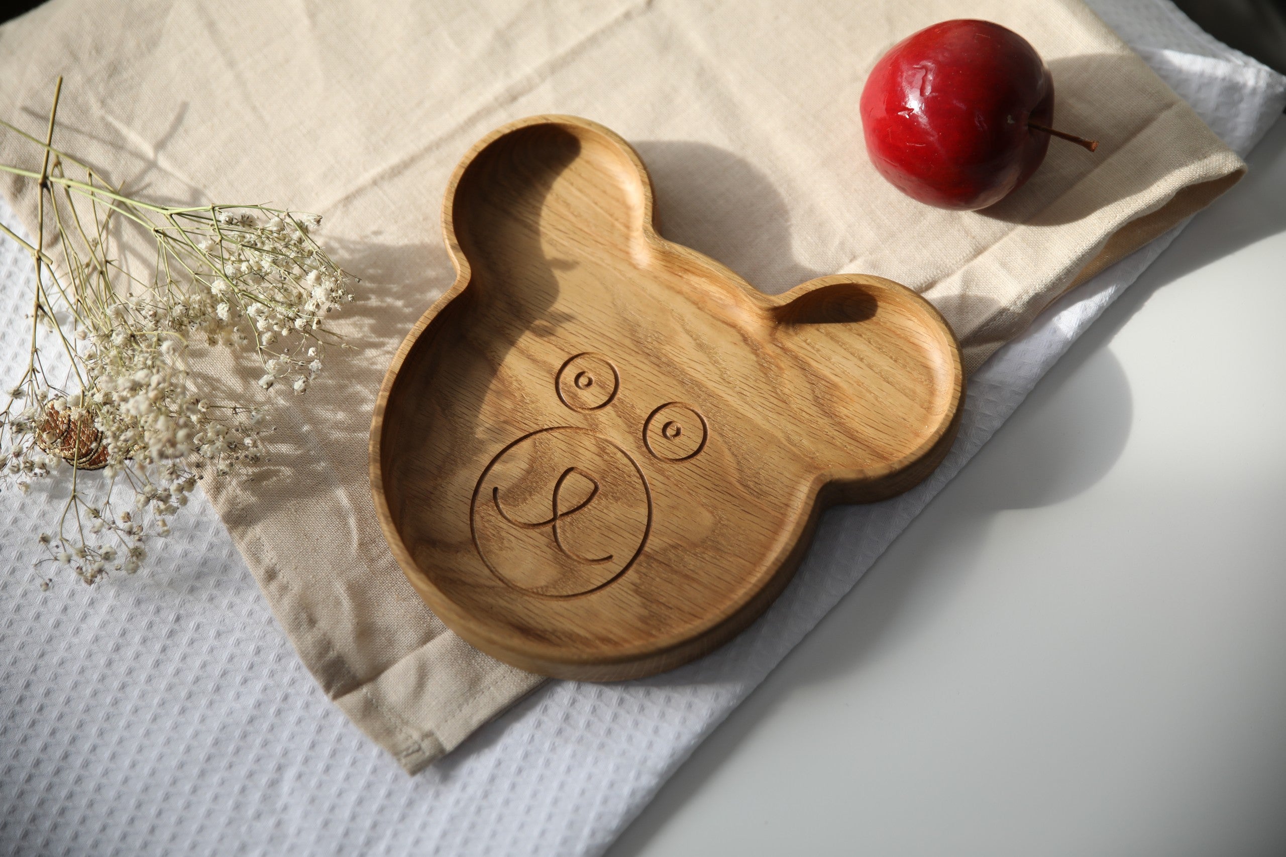 Wooden Plate For Kids - Bear