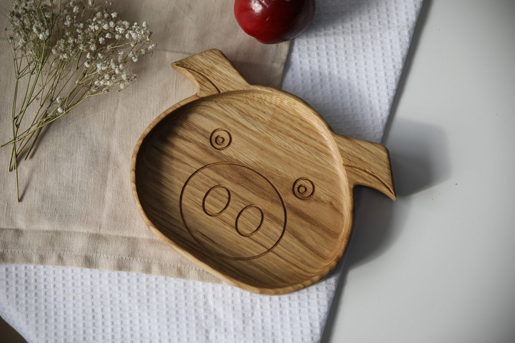 Wooden Plate For Kids - Boar