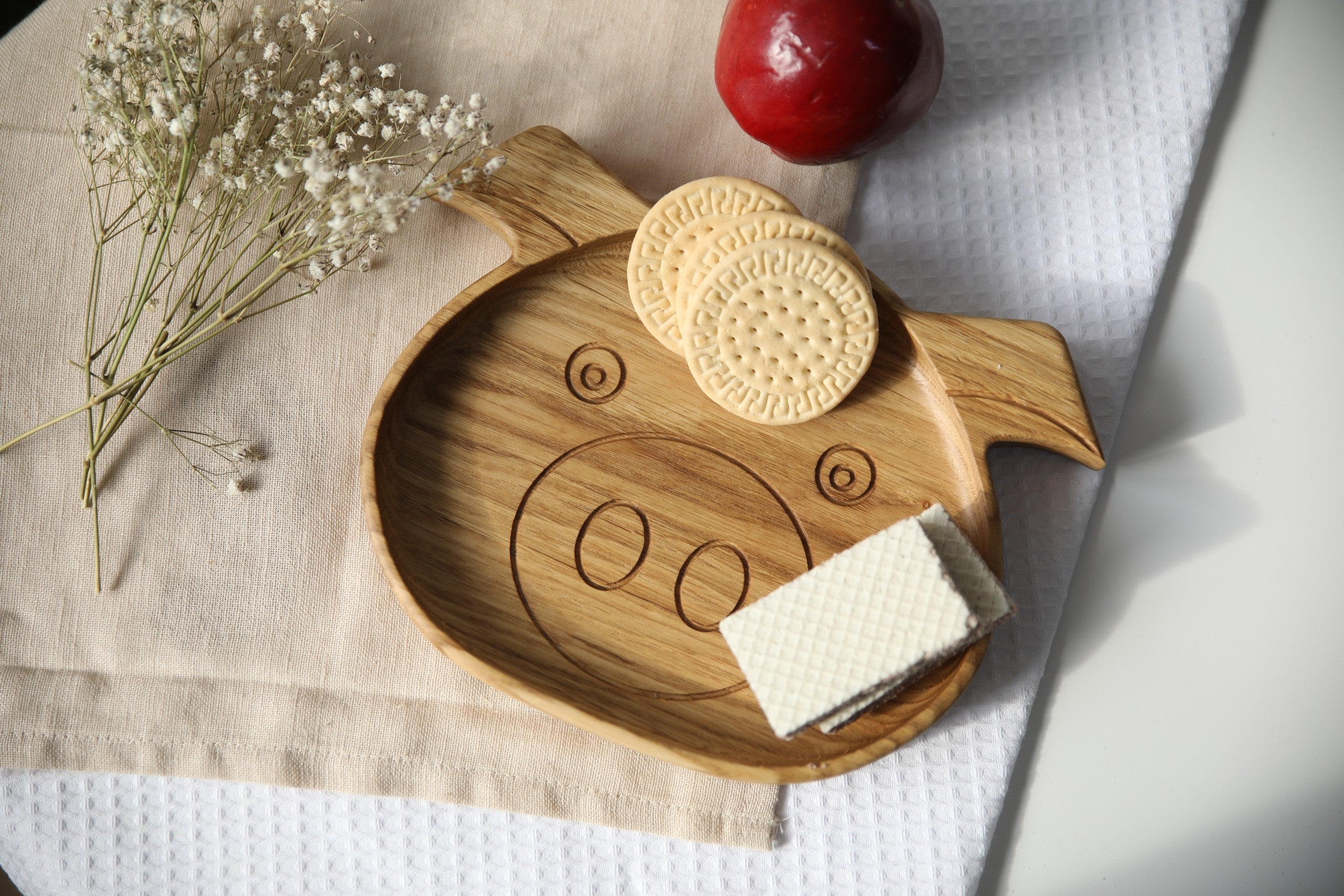 Wooden Plate For Kids - Boar