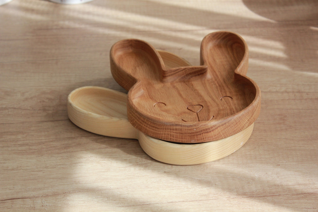 Wooden Plate For Kids - Bunny