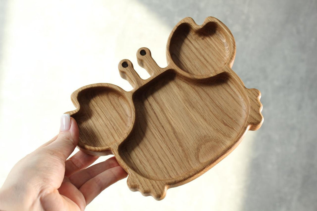 Wooden Plate For Kids - Crab