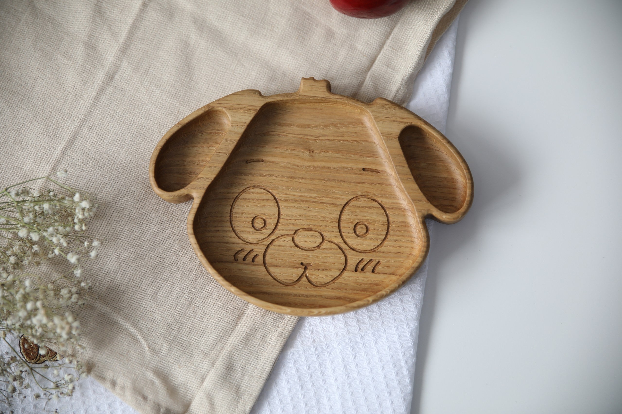 Wooden Plate For Kids - Dog