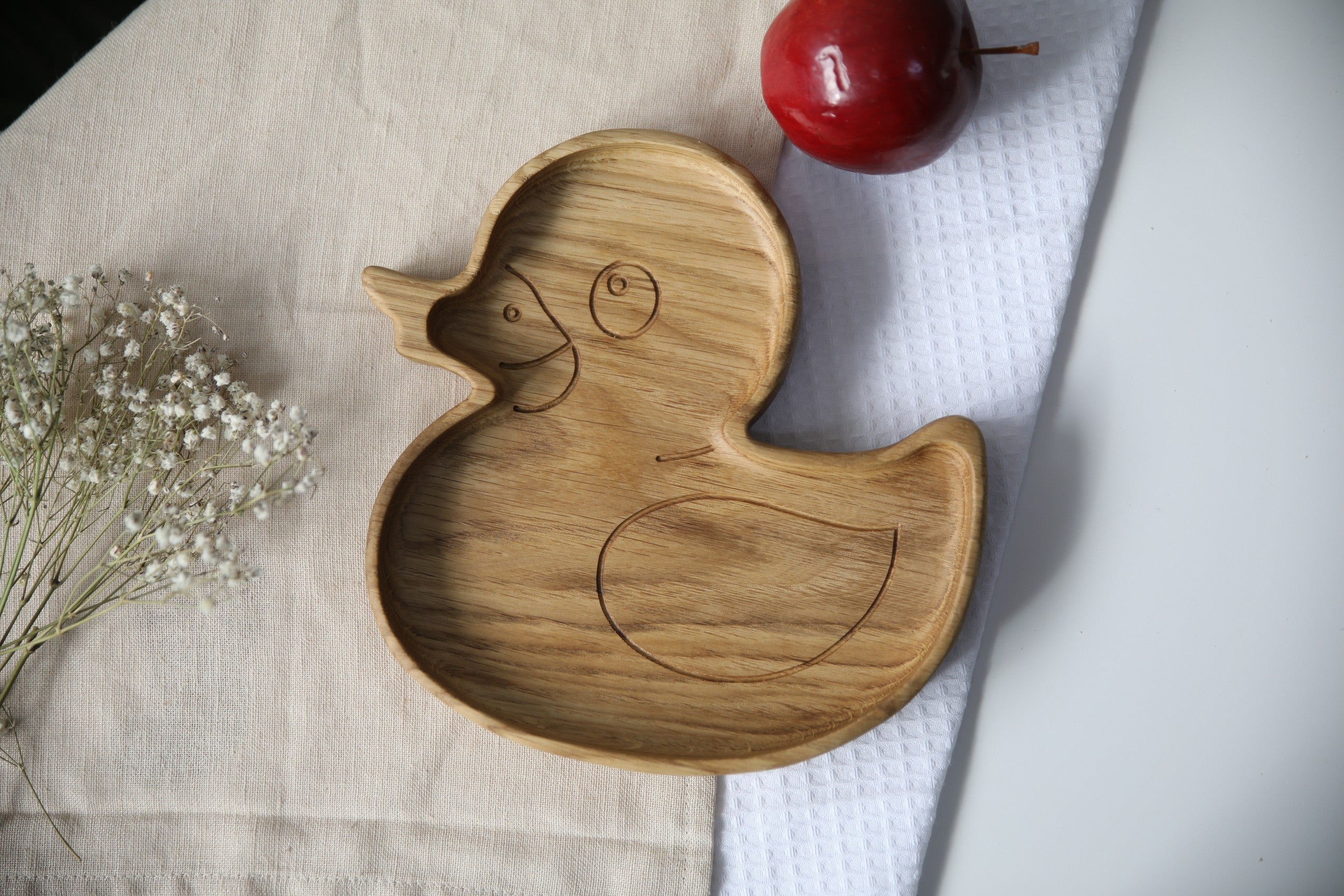 Wooden Plate For Kids - Duckling
