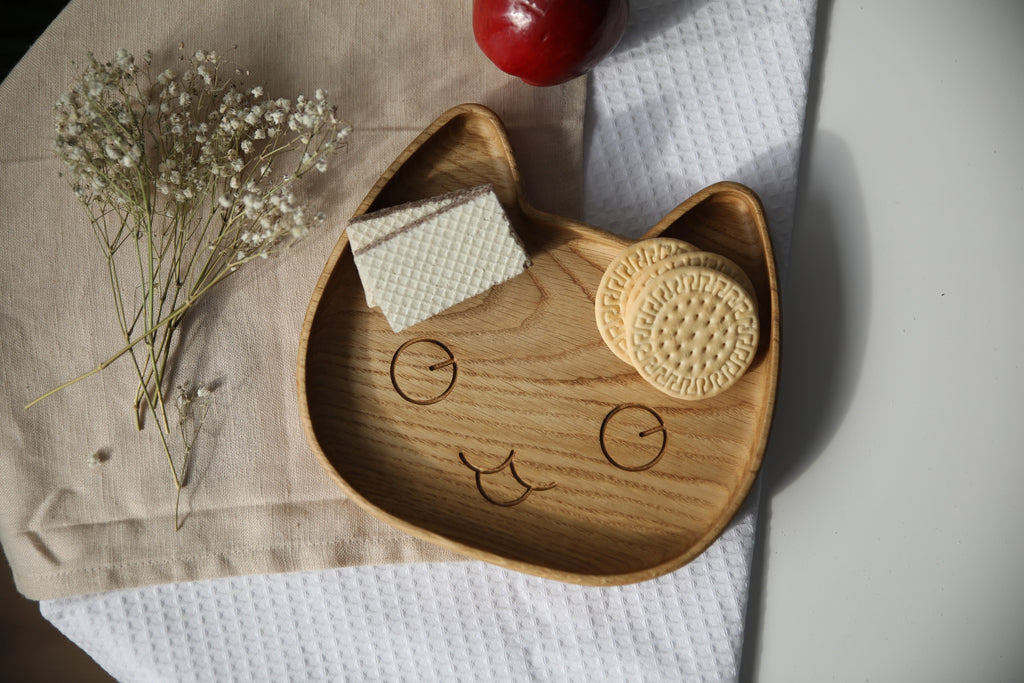 Wooden Plate For Kids - Kitty