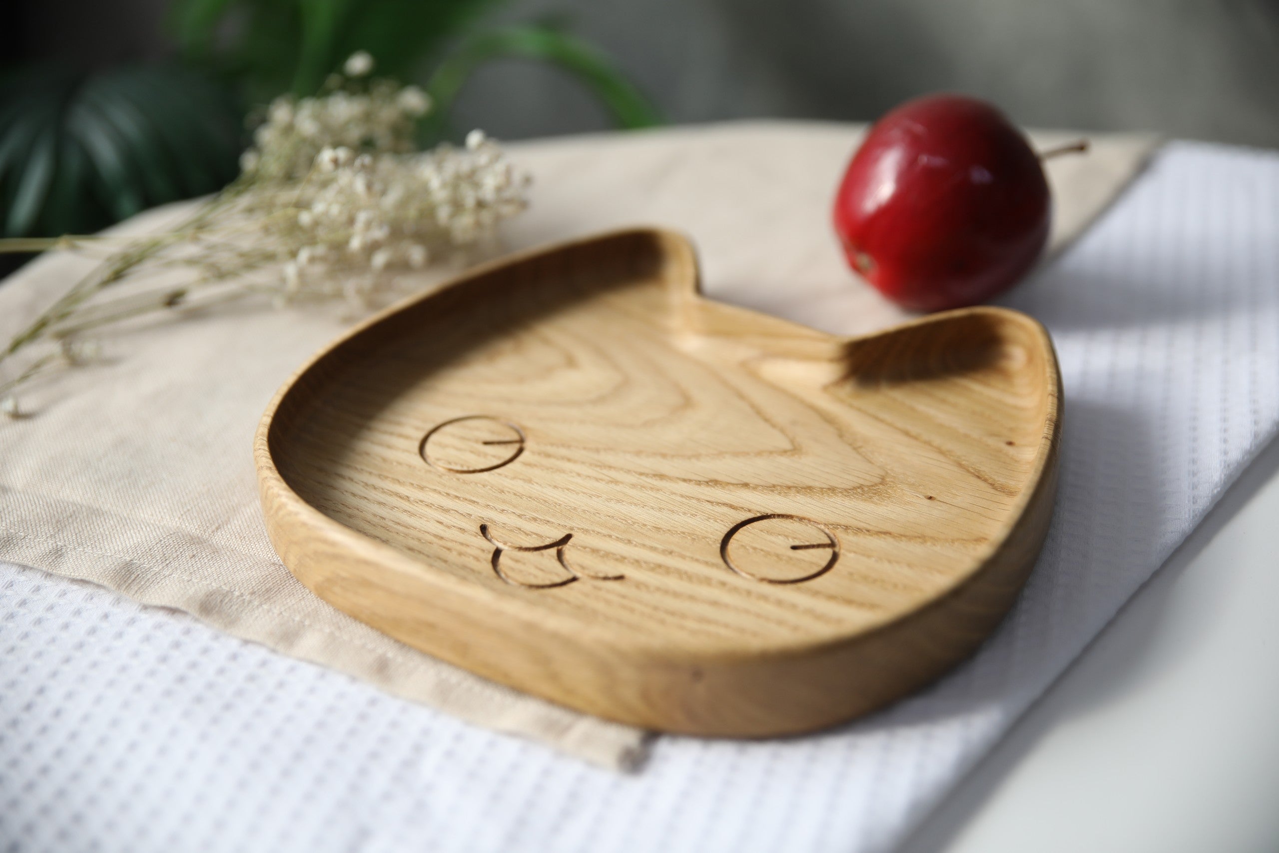 Wooden Plate For Kids - Kitty