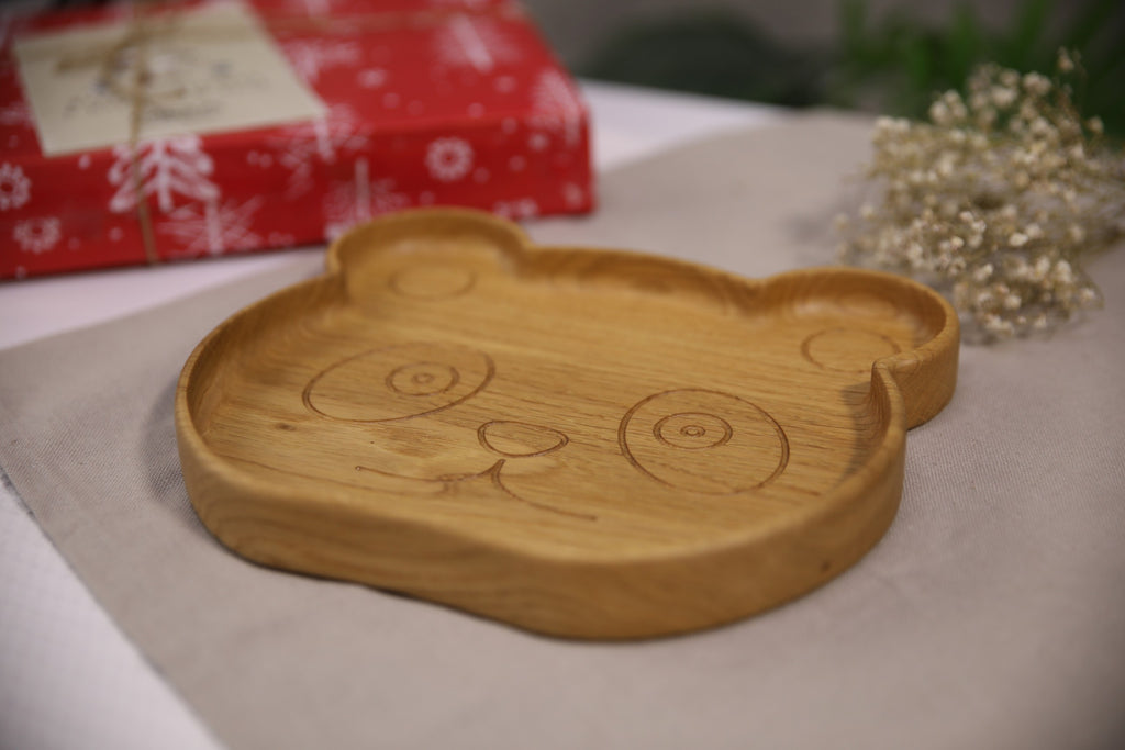 Wooden Plate For Kids - Panda
