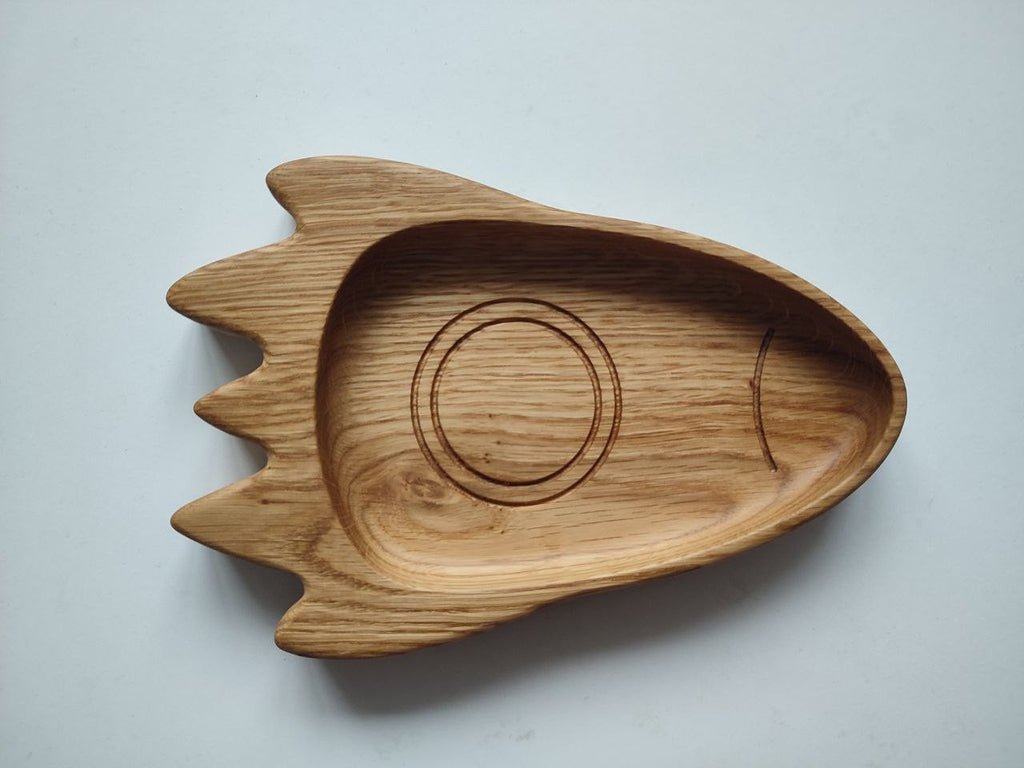 Wooden Plate For Kids - Rocket