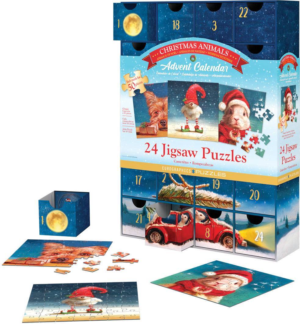 Advento kalendorius-dėlionė Kalėdinis miestas. 50x24