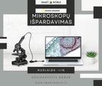 Mikroskopas su USB 40-1024X lagamine, National Geographic 5 metų garantija
