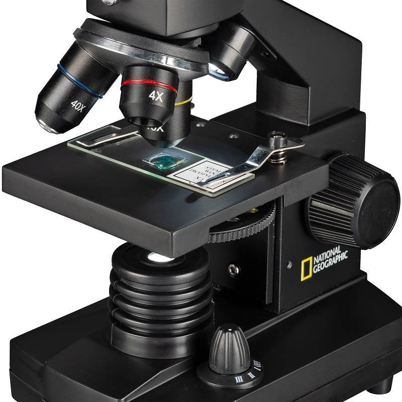 Mikroskopas su USB 40-1024X lagamine, National Geographic 5 metų garantija